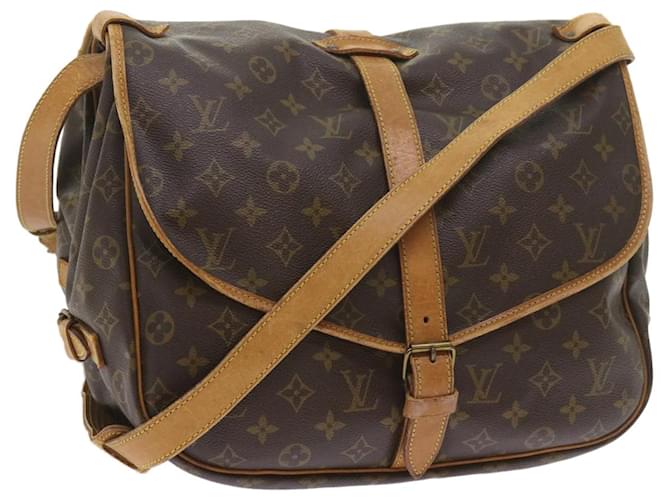 Louis Vuitton Monogram Saumur 35 Shoulder Bag M42254 LV Auth am3896 Cloth  ref.1160006
