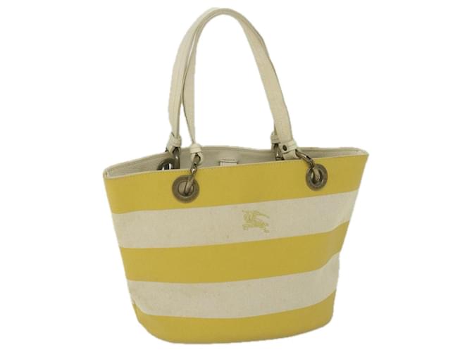 BURBERRY Blue Label Tote Bag Canvas Yellow Auth bs10173 Cloth  ref.1160056