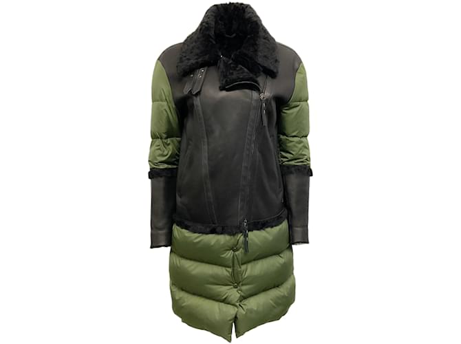 Autre Marque Henry Beguelin Black / Green Pacaja Shearling Jacket Polyester  ref.1160093