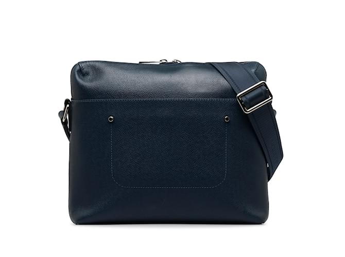 Blue Louis Vuitton Taiga Grigori PM Crossbody Bag Leather  ref.1160195