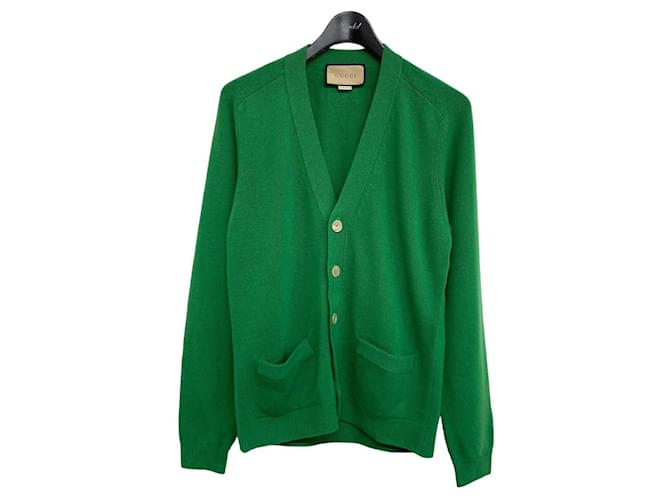 Gucci Giacche blazer Verde Lana  ref.1160247