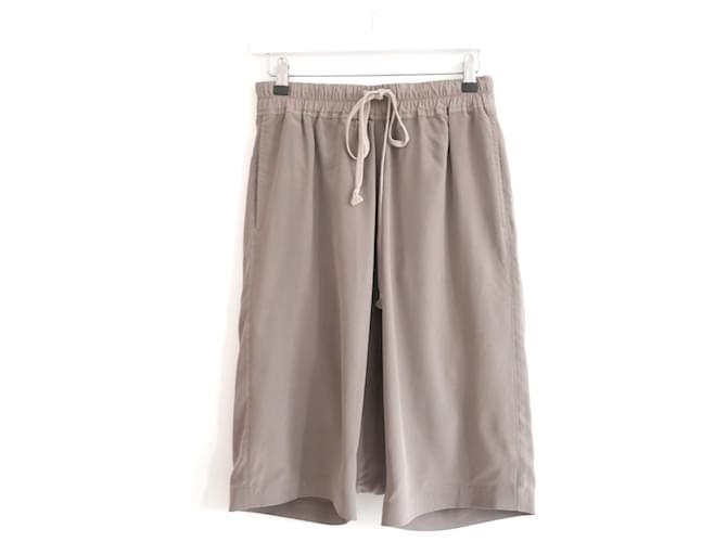 RICK OWENS SS18 Sisyphus Dust Silk Pods Shorts Taupe  ref.1160284