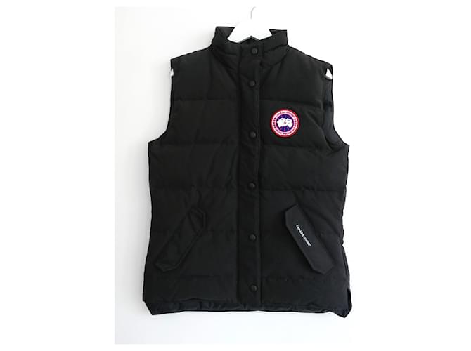 Casaco Canada Goose Freestyle Vest. Preto Algodão Poliéster  ref.1160351