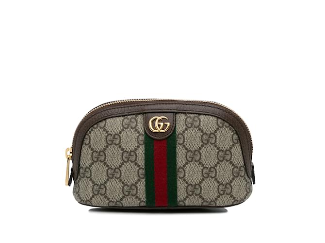 GUCCI Clutch bagsLeather Brown  ref.1160607
