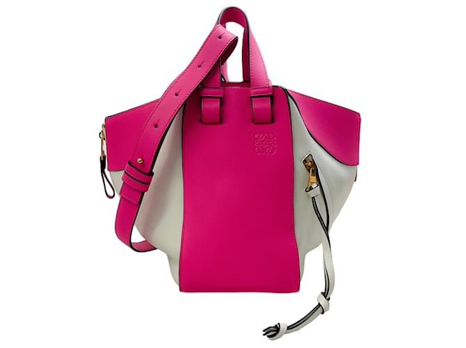 Autre Marque Loewe white / Pink Hammock Bag Leather  ref.1160627