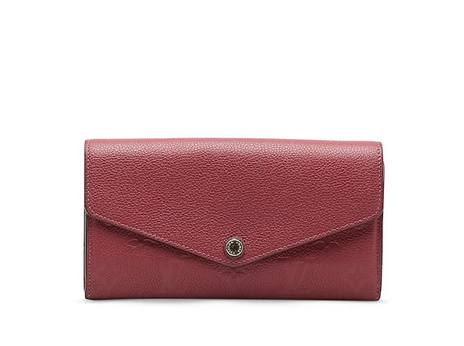Rote Louis Vuitton-Monogramm-Empreinte-Sarah-Geldbörse Leder  ref.1160716