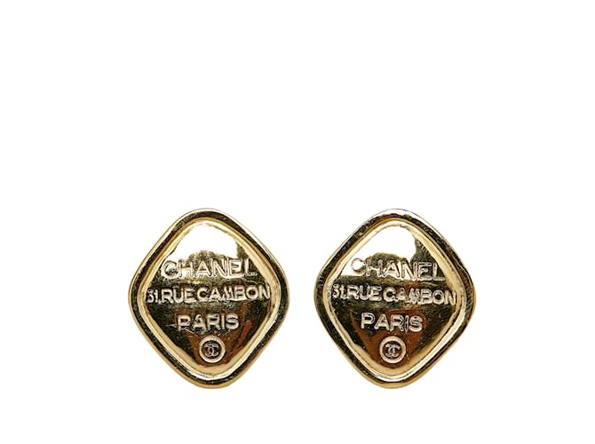 Chanel Canale d'oro 31 Orecchini a clip Rue Cambon Paris Placcato in oro  ref.1160779