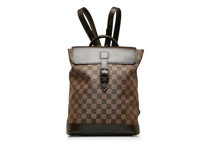 Louis Vuitton Damier Ebene Soho Backpack N51132 Brown Cloth  ref.1160926