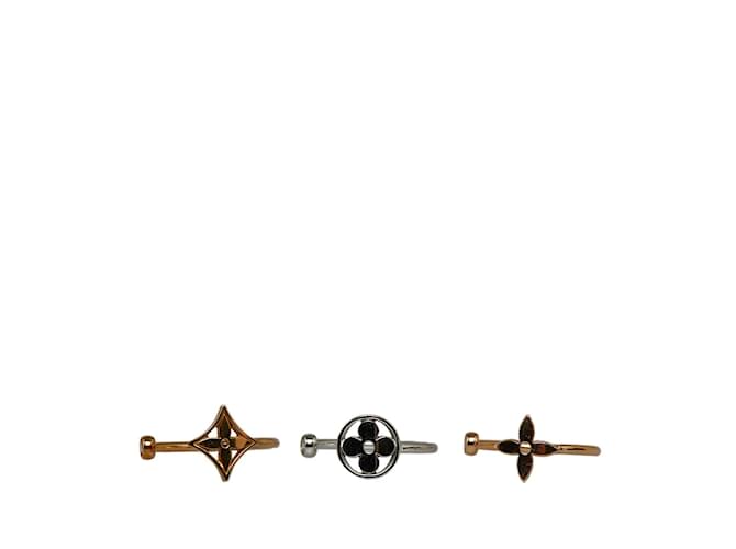 Louis Vuitton 18Conjunto de anel ideal Monograma K Q9F15F Dourado Metal  ref.1160932