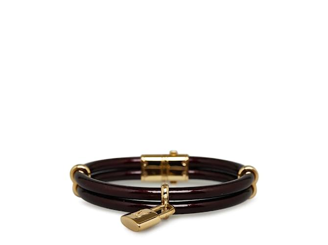 Louis Vuitton Vernis Keep It Twice Bracelet M6641E Cuir Veau façon poulain Violet  ref.1160939