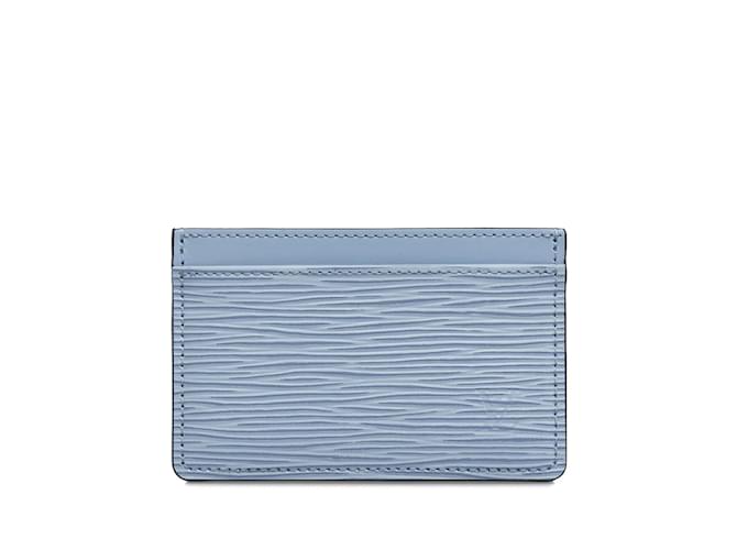 Louis Vuitton Porta-cartões Epi M81059 Azul Couro  ref.1160940
