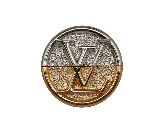 Louis Vuitton Runde Logo-Brosche M69645 Golden
