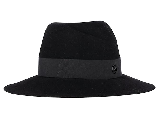 Maison Michel Fedora Hat in Black Wool  ref.1161105