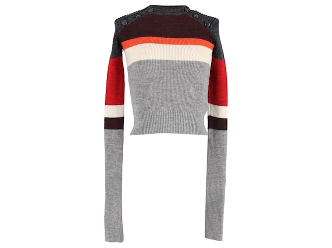 Isabel Marant Doyle Colorblock Striped Sweater in Multicolor Wool Multiple colors  ref.1161109