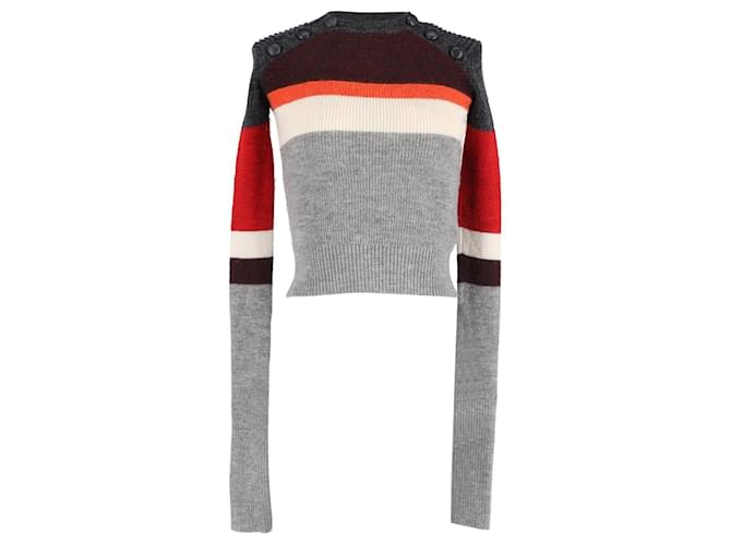 Isabel Marant Doyle Suéter Listrado Colorblock em Lã Multicolor Impressão em python  ref.1161109