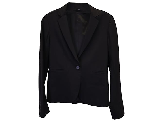 Theory Single-Breasted Blazer in Black Polyester  ref.1161135