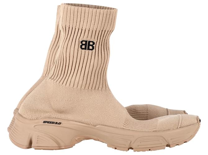 balenciaga 3.0 Sock Sneakers in Beige Polyester  ref.1161140