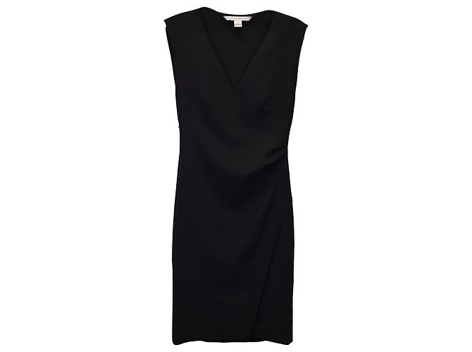 Diane Von Furstenberg Megan Kleid aus schwarzem Polyester