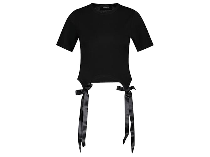 T-Shirt Bow Tails - Simone Rocha - Coton - Noir  ref.1161153