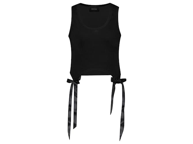 Tank Top With Bow Tails - Simone Rocha - Cotton - Black  ref.1161208