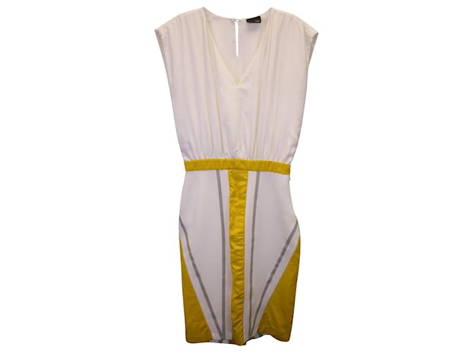 Fendi ärmelloses Kleid aus weißer Viskose Mehrfarben Zellulosefaser  ref.1161245