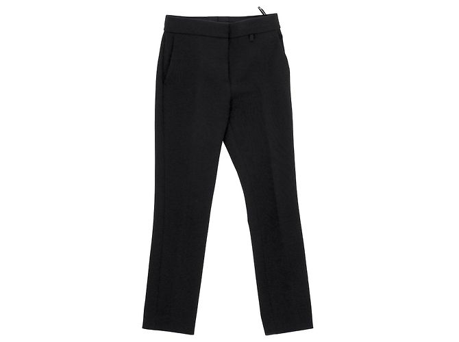 Calça Cigarette Givenchy em Viscose Preta Preto