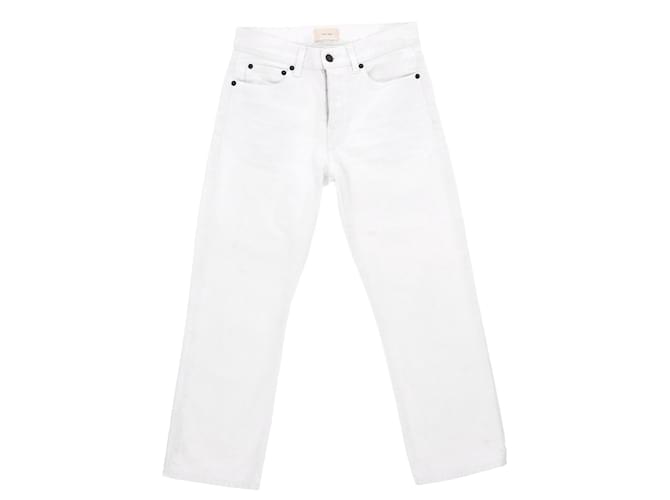Jeans The Row Lesley Denim em algodão branco  ref.1161278