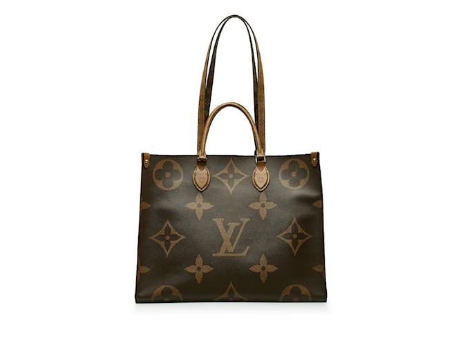 Borsa Louis Vuitton Monogram Giant Reverse OnTheGo GM M45320 in ottime condizioni Marrone Plastica  ref.1161311