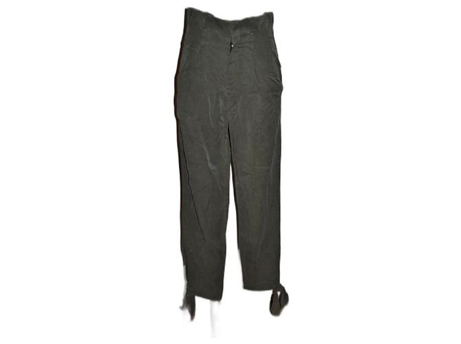 Reformation Tencel Hose mit hoher Taille Khaki