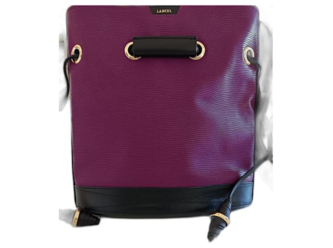Lancel bag in excellent condition, never worn with its cover Fuschia Pony-style calfskin  ref.1161330