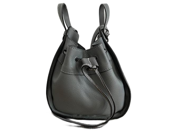 Loewe Mini Hammock Dark grey Leather  ref.1161331