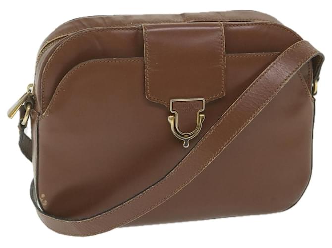 Céline CELINE Shoulder Bag Leather Brown Auth ar10843b  ref.1161359