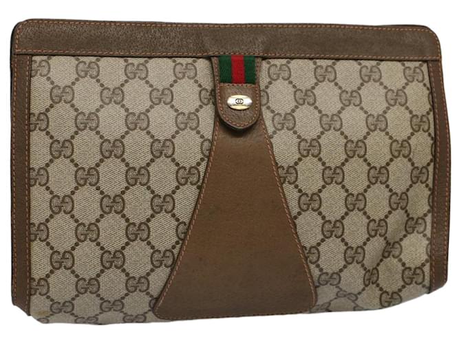 Bolso de mano GUCCI GG Supreme Web Sherry Line Beige Rojo Verde 89 01 033 autenticación 59621 Roja  ref.1161382