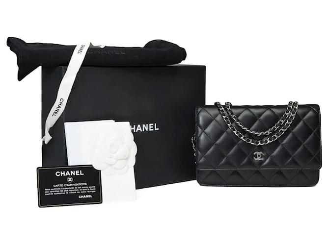 CHANEL Wallet on Chain Bag in Black Leather - 101573  ref.1161458
