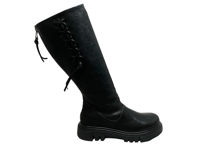 Henry Béguelin Henry Beguelin Black Leather Stivale Boots  ref.1161502