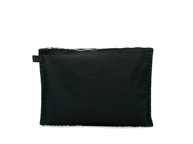Hermès Black Hermes Canvas Pouch Cloth  ref.1161550