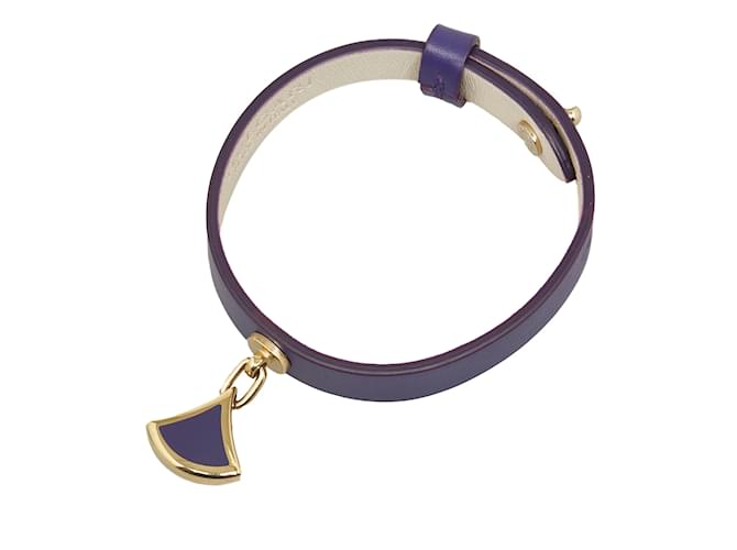 Bulgari Bracelet en cuir violet Bvlgari Diva  ref.1161558