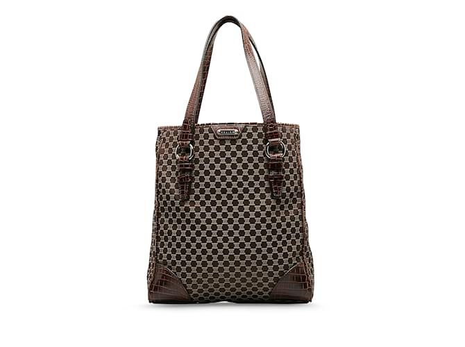 Céline Brown Celine Macadam Tote Leather  ref.1161563