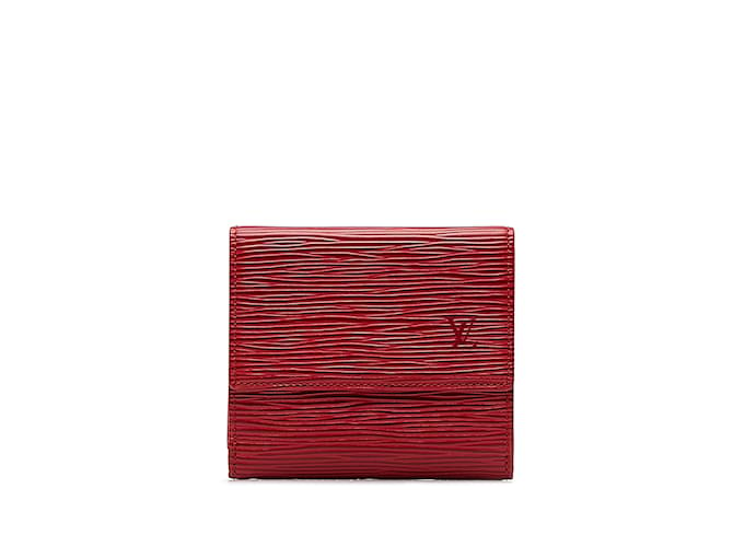 Portefeuille Louis Vuitton Epi Portefeuille Elise rouge Cuir  ref.1161590