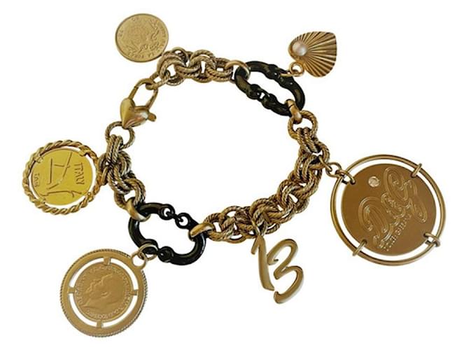 Pulseira Dolce & Gabbana "Token Money" Dourado Aço  ref.1161601