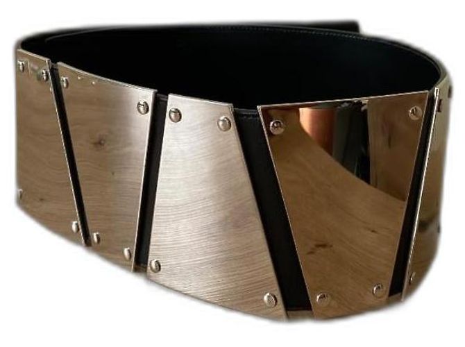 Saint Laurent Black Leather Belt 80cm