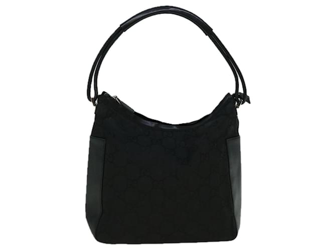 GUCCI GG Canvas Shoulder Bag Nylon Black Auth 60150  ref.1161782