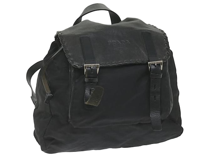 PRADA Backpack Nylon Black Auth bs9861  ref.1161792