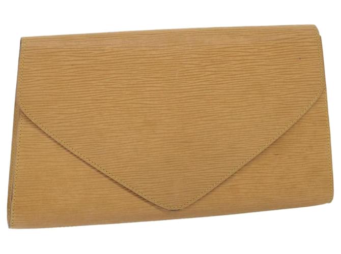 LOUIS VUITTON Epi Art Deco Clutch Bag Beige M52639 LV Auth 59777 Leather  ref.1161827