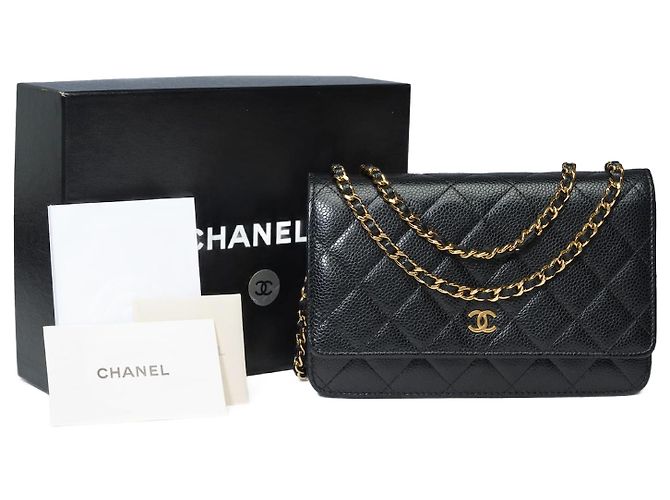 CHANEL Wallet on Chain Bag in Black Leather - 101574