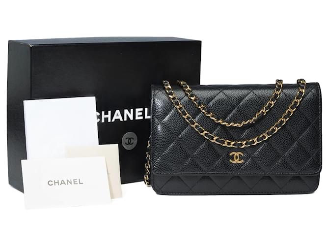 CHANEL Wallet on Chain Bag in Black Leather - 101574  ref.1161835