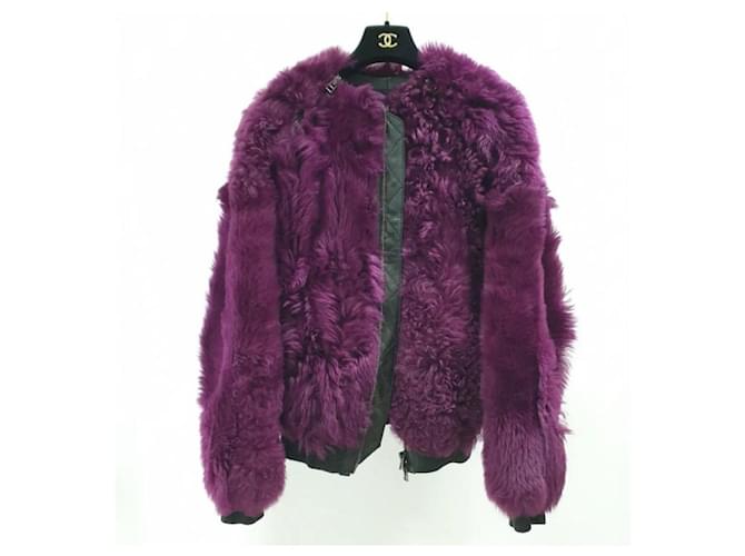 Tom Ford bomber jacket Dark purple Fur  ref.1161838