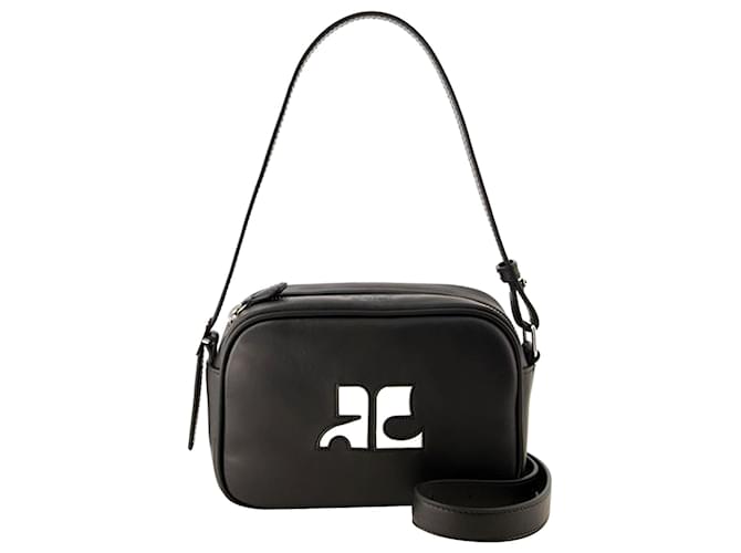 Réedition Camera Bag - Courreges - Leather - Black Pony-style calfskin  ref.1161919