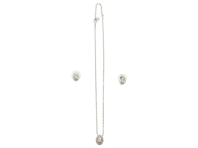 Orecchini e collana Swarovski Born Set in metallo argentato Argento Metallico
