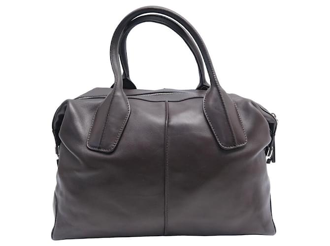 TOD'S D-STYLING HANDBAG IN BROWN LEATHER BROWN LEATHER HAND BAG PURSE  ref.1162079